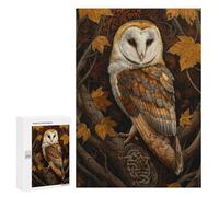 Jigsaw 300 PCS for Adults Autumn Owl Adult Jigsaw Puzzle Fun Games Analysis And Logic Unique Birthday And Gifts 300 PCS