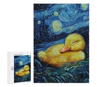 Jigsaw 300 PCS for Adults Baby Duck Duckling in Starry Night Adult Jigsaw Puzzle Fun Games Analysis And Logic Unique Birthday And Gifts 300 PCS