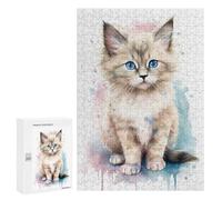 Jigsaw 300 PCS for Adults Baby Ragdoll Cat Kitten Puzzle for Adults Relaxing Games Analysis And Logic Stress Reduction Gifts 300 PCS