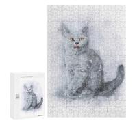 Jigsaw 300 PCS for Adults British Shorthair Kitten Puzzle for Adults Relaxing Games Analysis And Logic Stress Reduction Gifts 300 PCS