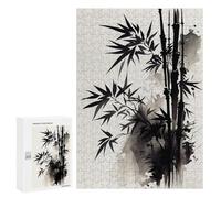 Jigsaw 300 PCS for Adults Calming Bamboo Ink Wash Adult Jigsaw Puzzle Fun Games Analysis And Logic Unique Birthday And Gifts 300 PCS