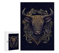 Jigsaw 300 PCS for Adults Chinese New Year Ox Puzzle for Adults Relaxing Games Analysis And Logic Stress Reduction Gifts 300 PCS