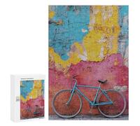 `jigsaw 300 PCS for Adults Colorful Urban Bicycle Scene Jigsaws for Adults Puzzle Stress Reliever Challenging To Complete Stress Reduction Gifts 300 PCS