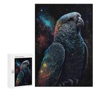 Jigsaw 300 PCS for Adults Cosmic Parrot Art Print-3 Jigsaw Puzzle Brain Teaser Game Difficult Hard Deal As Gifts for The Whole Family 300 PCS