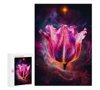 Jigsaw 300 PCS for Adults Cosmic Tulip Nebula Bloom Adult Jigsaw Puzzle Fun Games Analysis And Logic Unique Birthday And Gifts 300 PCS