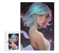 Jigsaw 300 PCS for Adults Cute Pastel Dreamy Girl Jigsaw Puzzle Brain Teaser Game Difficult Hard Deal As Gifts for The Whole Family 300 PCS