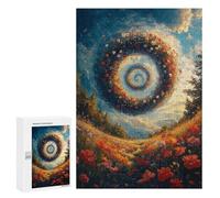 `jigsaw 300 PCS for Adults Floral Spiral Sky Jigsaws for Adults Puzzle Stress Reliever Challenging To Complete Stress Reduction Gifts 300 PCS