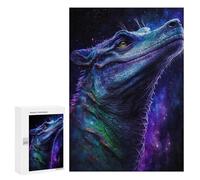 Jigsaw 300 PCS for Adults Galactic Lizard Art Print-5 Jigsaw Puzzle Brain Teaser Game Difficult Hard Deal As Gifts for The Whole Family 300 PCS