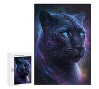 Jigsaw 300 PCS for Adults Galactic Panther Portrait Jigsaw Puzzle Brain Teaser Game Difficult Hard Deal As Gifts for The Whole Family 300 PCS