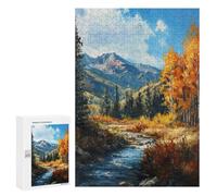 Jigsaw 300 PCS for Adults Majestic Mountain Vista Adult Jigsaw Puzzle Fun Games Analysis And Logic Unique Birthday And Gifts 300 PCS
