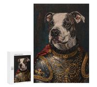 `jigsaw 300 PCS for Adults Medieval Knight Dog Armor -1 Jigsaws for Adults Puzzle Stress Reliever Challenging To Complete Stress Reduction Gifts 300 PCS