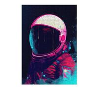 Jigsaw 300 PCS for Adults Neon Astronaut in Space -8 Puzzles for Adults Brain Teaser Game Perfect Decoration Help The Brain Exercise 300 PCS