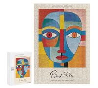 Jigsaw 300 PCS for Adults Paul Klee Colorful Face Jigsaw Puzzle Brain Teaser Game Difficult Hard Deal As Gifts for The Whole Family 300 PCS