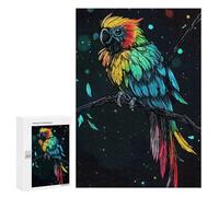 Jigsaw 300 PCS for Adults Rainbow Parrot on Branch Jigsaw Puzzle Brain Teaser Game Difficult Hard Deal As Gifts for The Whole Family 300 PCS