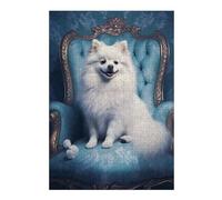Jigsaw 300 PCS for Adults Royal Pomeranian Throne Puzzles for Adults Brain Teaser Game Perfect Decoration Help The Brain Exercise 300 PCS