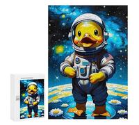 Jigsaw 300 PCS for Adults Rubber Duck Astronaut Adult Jigsaw Puzzle Fun Games Analysis And Logic Unique Birthday And Gifts 300 PCS