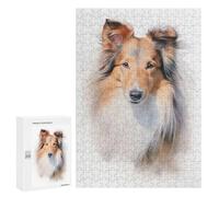 Jigsaw 300 PCS for Adults Shetland Sheepdog Adult Jigsaw Puzzle Fun Games Analysis And Logic Unique Birthday And Gifts 300 PCS