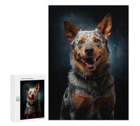 Jigsaw 300 PCS for Adults Smiling Australian Cattle Dog Puzzle for Adults Relaxing Games Analysis And Logic Stress Reduction Gifts 300 PCS