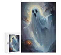 Jigsaw 300 PCS for Adults Spooky Ghost Scene Jigsaw Puzzle Brain Teaser Game Difficult Hard Deal As Gifts for The Whole Family 300 PCS