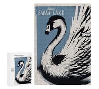 Jigsaw 300 PCS for Adults Swan Lake Ballet Poster Jigsaw Puzzle Brain Teaser Game Difficult Hard Deal As Gifts for The Whole Family 300 PCS