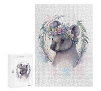 Jigsaw 300 PCS for Adults Watercolor Koala Painting Puzzle for Adults Relaxing Games Analysis And Logic Stress Reduction Gifts 300 PCS