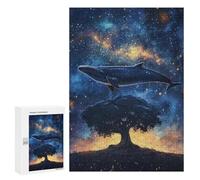 `jigsaw 300 PCS for Adults Whale Tree Galaxy Fantasy Jigsaws for Adults Puzzle Stress Reliever Challenging To Complete Stress Reduction Gifts 300 PCS
