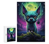 Jigsaw 300 PCS for Teenagers Alien Dog in Space Adventure Puzzle For Teenagers Difficult Hard Fun Activities at Home Addictive Toys to Cultivate Patience 300 PCS