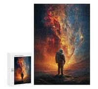 Jigsaw 300 PCS for Teenagers Astronaut Gazing at Galaxy Puzzles for Teenagers Improve Memory for Birthday, Chrismas Christmas Birthday Gifts 300 PCS