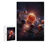 Jigsaw 300 PCS for Teenagers Cosmic Planetary Orbit Puzzle For Teenagers Difficult Hard Fun Activities at Home Addictive Toys to Cultivate Patience 300 PCS