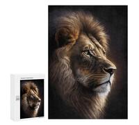 Jigsaw 300 PCS for Teenagers Golden Lion Majesty Puzzle For Teenagers Difficult Hard Fun Activities at Home Addictive Toys to Cultivate Patience 300 PCS