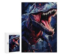 Jigsaw 300 PCS for Teenagers Jurassic Terror T-Rex Artwork Puzzle For Teenagers Difficult Hard Fun Activities at Home Addictive Toys to Cultivate Patience 300 PCS