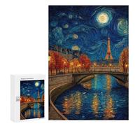 Jigsaw 300 PCS for Teenagers Parisian Night Sky Canvas Puzzles for Teenagers Improve Memory for Birthday, Chrismas Christmas Birthday Gifts 300 PCS