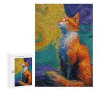 Jigsaw 300 PCS for Teenagers Whimsical Fox Painting Puzzles for Teenagers Improve Memory for Birthday, Chrismas Christmas Birthday Gifts 300 PCS