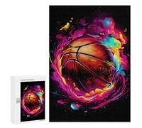 Jigsaw 300 PCS for Teenagerss Abstract Basketball Art Adult Jigsaw Hands-on Game Home Decoration Unique Gifts for Birthday And Christmas 300 PCS