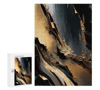 Jigsaw 300 PCS for Teenagerss Abstract Gold Puzzles for Teenagerss Analysis And Logic Parent-child Interaction Challenging Game Toys 300 PCS