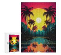 Jigsaw 300 PCS for Teenagerss Abstract Synthwave Visions Jigsaw for Adults Toy Wall Decor Presents for Women Unique Gifts for Birthday And Christmas 300 PCS