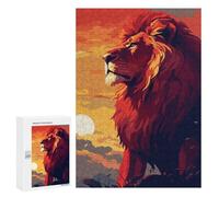 Jigsaw 300 PCS for Teenagerss African Lion Pixel Art Jigsaw for Adults Toy Wall Decor Presents for Women Unique Gifts for Birthday And Christmas 300 PCS
