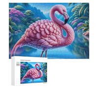 Jigsaw 300 PCS for Teenagerss Amazon Rainforest Flamingo Beauty Jigsaw Relax Games Difficult Challenge Unique Gifts for Birthday And Christmas 300 PCS