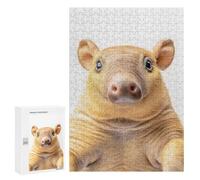 Jigsaw 300 PCS for Teenagerss An Armadillo Taking A Selfie Jigsaw for Adults Toy Wall Decor Presents for Women Unique Gifts for Birthday And Christmas 300 PCS