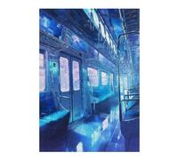 Jigsaw 300 PCS for Teenagerss Anime Inside The Train Jigsaws for Adults Relaxing Games Stress Reliever Unique Gifts for Birthday And Christmas 300 PCS