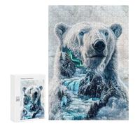 Jigsaw 300 PCS for Teenagerss Arctic Majesty Polar Bear Adult Jigsaw Hands-on Game Home Decoration Unique Gifts for Birthday And Christmas 300 PCS
