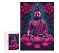 Jigsaw 300 PCS for Teenagerss Buddhas Pink Lotus Jigsaw Puzzle Family Games Pattern Assembly Unique Gifts for Birthday And Christmas 300 PCS