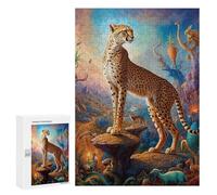 Jigsaw 300 PCS for Teenagerss Celestial Cheetah Jigsaw Puzzle Family Games Pattern Assembly Unique Gifts for Birthday And Christmas 300 PCS