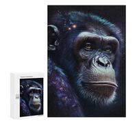 Jigsaw 300 PCS for Teenagerss Chimpanzee Galaxy Portrait-1 Puzzles for Teenagerss Analysis And Logic Parent-child Interaction Challenging Game Toys 300 PCS