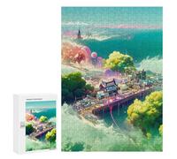 Jigsaw 300 PCS for Teenagerss Cloud Cityscape A Futuristic Vision Puzzles for Adults Relaxing Games Analysis And Logic Parent-child Interaction 300 PCS