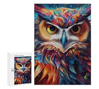 Jigsaw 300 PCS for Teenagerss Colorful Abstract Owl Art-18 Jigsaw Relax Games Difficult Challenge Unique Gifts for Birthday And Christmas 300 PCS