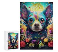 Jigsaw 300 PCS for Teenagerss Colorful Painted Dog Art Jigsaw Relax Games Difficult Challenge Unique Gifts for Birthday And Christmas 300 PCS