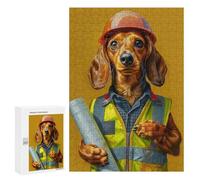 Jigsaw 300 PCS for Teenagerss Construction Dog Adult Jigsaw Hands-on Game Home Decoration Unique Gifts for Birthday And Christmas 300 PCS