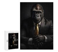 Jigsaw 300 PCS for Teenagerss Cool Gorilla Suit Jigsaw Puzzle Family Games Pattern Assembly Unique Gifts for Birthday And Christmas 300 PCS