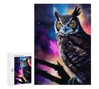 Jigsaw 300 PCS for Teenagerss Cosmic Owl Perch-1 Puzzles for Adults Relax Games Staycation Kill Time for Is Ideal As A Gift 300 PCS